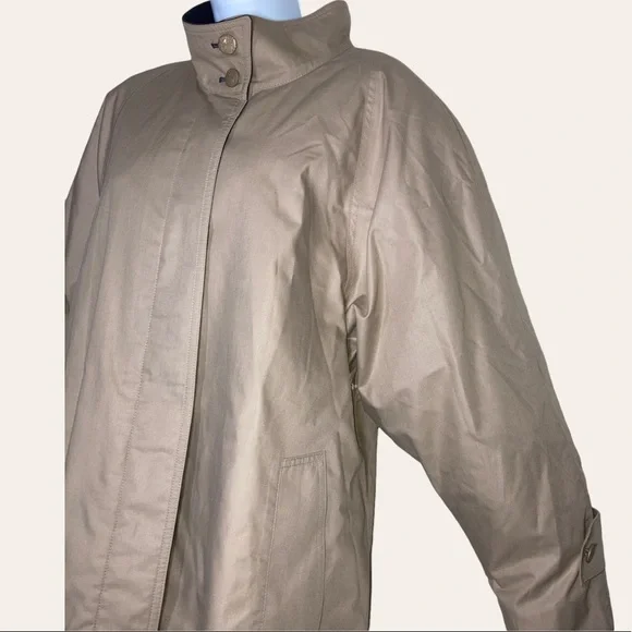 London Fog Trench Coat Beige Size 10 Regular - Picture 8 of 16